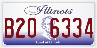 IL license plate B206334