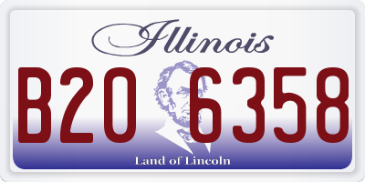 IL license plate B206358