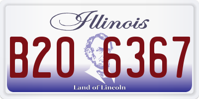 IL license plate B206367