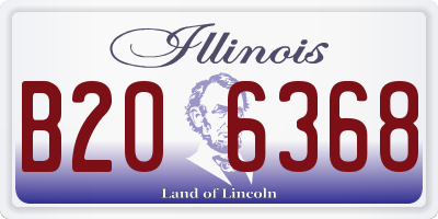 IL license plate B206368