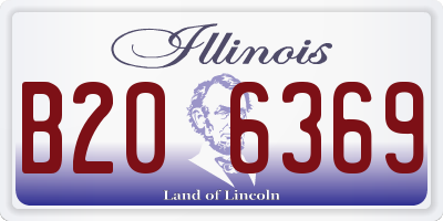 IL license plate B206369