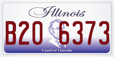 IL license plate B206373