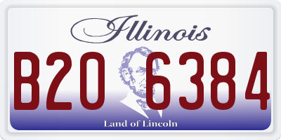 IL license plate B206384
