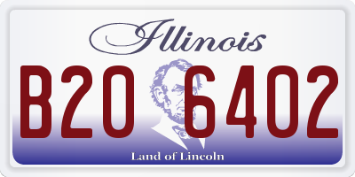 IL license plate B206402