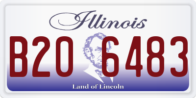IL license plate B206483