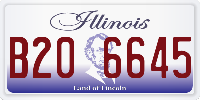 IL license plate B206645