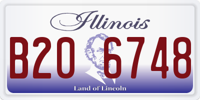 IL license plate B206748