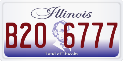 IL license plate B206777