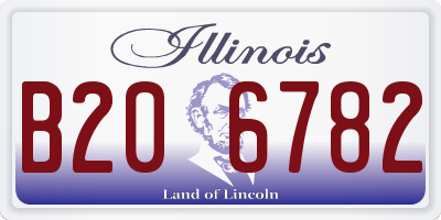 IL license plate B206782