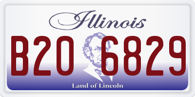 IL license plate B206829