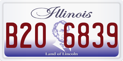 IL license plate B206839