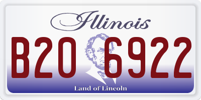 IL license plate B206922