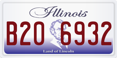 IL license plate B206932