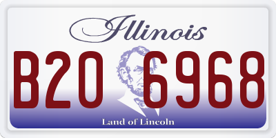 IL license plate B206968