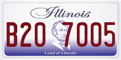 IL license plate B207005