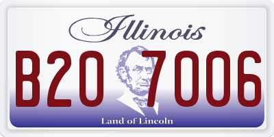 IL license plate B207006