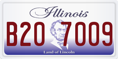 IL license plate B207009