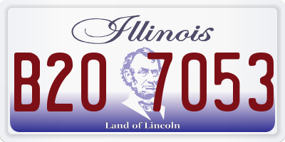 IL license plate B207053