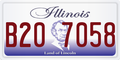 IL license plate B207058
