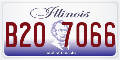 IL license plate B207066