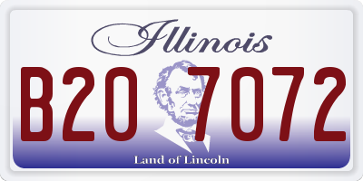 IL license plate B207072
