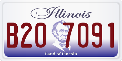 IL license plate B207091