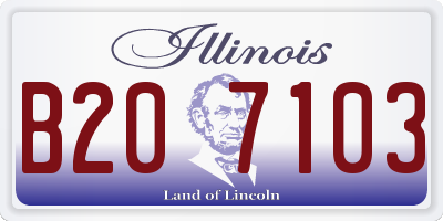 IL license plate B207103