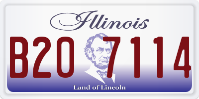 IL license plate B207114