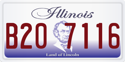IL license plate B207116