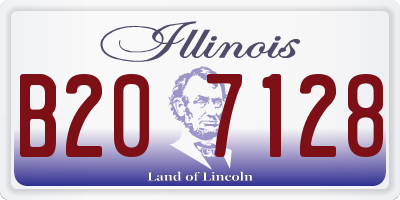 IL license plate B207128