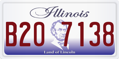 IL license plate B207138