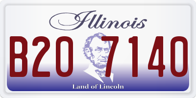 IL license plate B207140