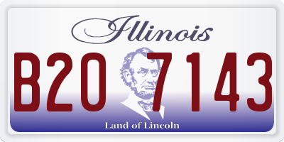 IL license plate B207143