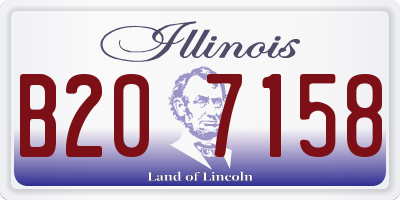 IL license plate B207158