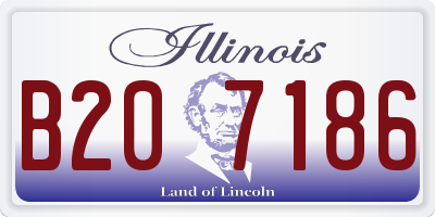 IL license plate B207186