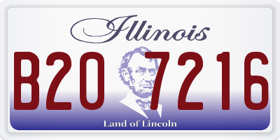 IL license plate B207216