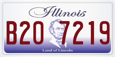 IL license plate B207219