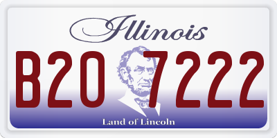 IL license plate B207222