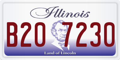 IL license plate B207230
