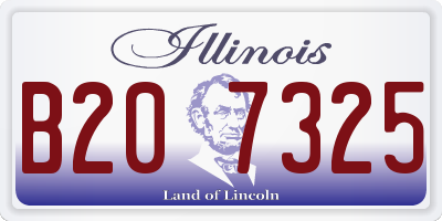 IL license plate B207325