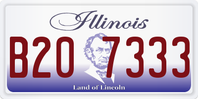 IL license plate B207333