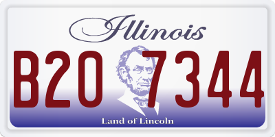 IL license plate B207344