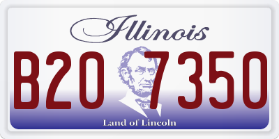 IL license plate B207350