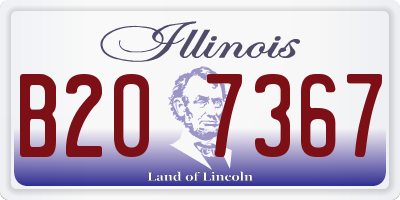 IL license plate B207367