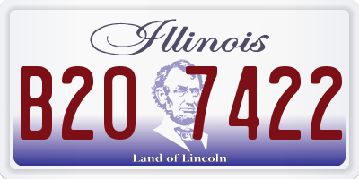 IL license plate B207422