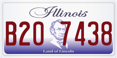 IL license plate B207438