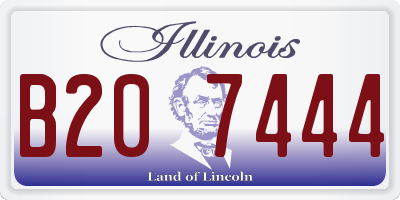 IL license plate B207444
