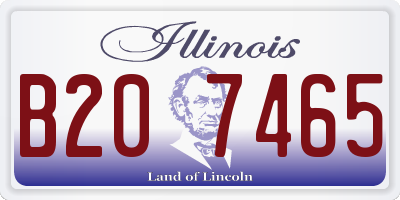 IL license plate B207465