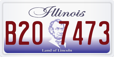 IL license plate B207473