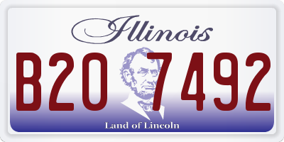 IL license plate B207492